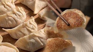 Korean Kimchi Mandu : Fried&Steamed Dumplings : New Year's Day food