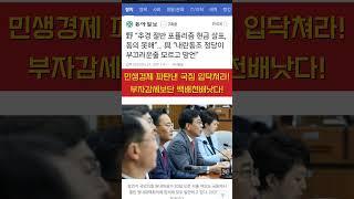 민생경제 파탄낸 국짐 입닥쳐라! 부자감세보단 백배천배낫다! 野 “추경 절반 포퓰리즘 현금 살포, 동의 못해” 與 “내란동조 정당이 부끄러운줄 모르고 망언” #전국민지원금 #소비쿠폰