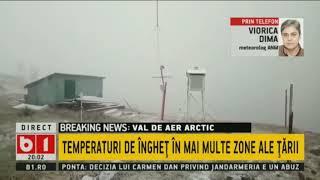 VREMEA: VAL DE AER ARCTIC IN ROMANIA. ACUM NINGE ABUNDENT LA MUNTE. 24 SEPT 2018