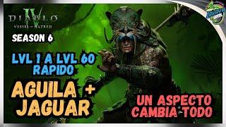 Como SUBIR a un ESPIRITUALISTA FACIL Season 6 Diablo 4 : Aguila + Jaguar para llegar a Tormento 1