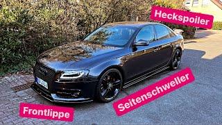 Krasse Verwandlung! Neue Frontlippe, Seitenschweller, Heck Spoiler und Felgen für den Audi A4 B8