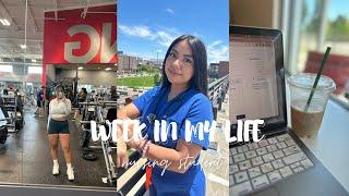 NURSING SCHOOL VLOG| Balance, Med surg, Gym, working & studying ‍️‍️