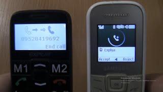 Incoming call & Outgoing call at the Same Time Samsung 1200M + Explay BM10