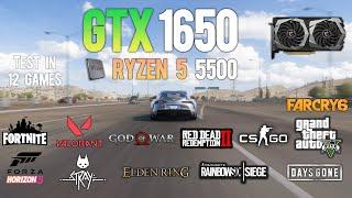 GTX 1650 + Ryzen 5 5500 : Test in 12 Games - Ryzen5 5500 Gaming test