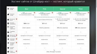 Обзор, хостинг Shneider -host подключение всех услуг, работа