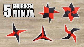 DIY 5 Shuriken - How to Make a Paper Shuriken