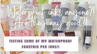 Waterproof fountain pen inks?! Are they worth it? (Platinum, Octopus Fluids, Rohrer & Klinger)