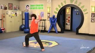 Leo Howard Karate Demonstration on Set