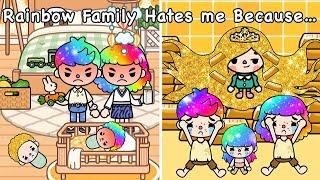 Rainbow Family Hates Me Because Of My Golden Hair  | Toca Life Story | Sad Story | Toca Boca