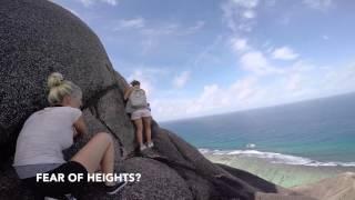 Climbing The Turtle Rock Anse Source d'Argent La Digue Seychelles - Sunny Trail Guide