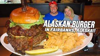 Brewster's Alaskan "Belly Buster" Burger Challenge in Fairbanks w/ @KatinaEatsKilos