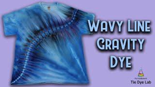 Tie Dye Designs:  Gravity Dyed Wavy Line (Using Dharma's 2024 Muck Dye Colors)