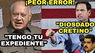 DIOSDADO LE DA GOLPE DURO A MADURO QUIEN EXPLOTÓ EN MIRAFLORES POR ENFRENTAR A MARCO RUBIO