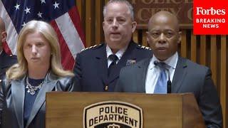 JUST IN: NYC Mayor Eric Adams Holds Press Briefing With NYPD Ahead Of Planned Anti-Trump Protests