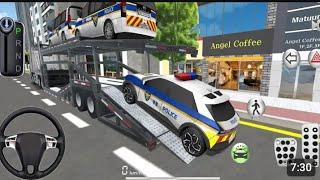Police Cars Transported in a Double-Decker Truck – Epic 3D Driving Class Gameplay on Android