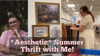 Thrift with Me for Aesthetic Summer Clothes + Home Decor! | Kayla Marie