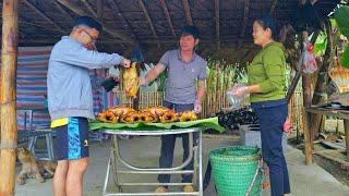 KONG and NHAT fried 6 ducks to sell at the restaurant. Make a temporary house for 2 pigs