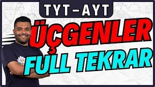 100 DAKİKADA FORMÜLLERLE TYT - AYT ÜÇGENLER FULL TEKRAR TEK VİDEO !