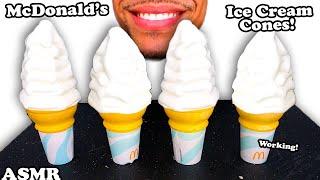 ASMR MCDONALDS ICE CREAM CONES MACHINES WORKING MUKBANG DESSERT LICKING EATING