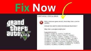 How To Actually Fix Script Hook V Critical Error in GTA 5