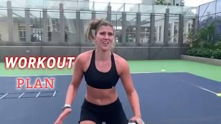 Beatriz Haddad Maia Full Body Tennis Workout Plan - Gym Routine & Court Drills