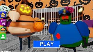 HALLOWEEN BARRY VS ZOMBIE BARRY in BARRY'S PRISON RUN! HALLOWEEN EDITION #roblox #scaryobby