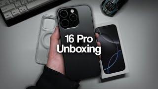 iPhone 16 Pro Black Titanium Unboxing + Accessories