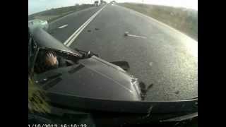 Lada Samara crash with truck