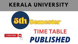 Kerala University Degree Time Table Published Latest Updates