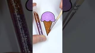 Ice Cream Glitter Art  #glitter #glitterart #colorfulcreativekids #icecream #color