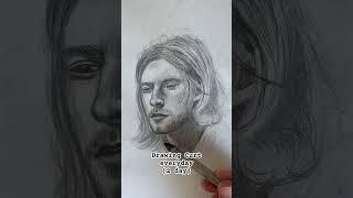 Nirvana. Draw Cobain everyday. Day 2