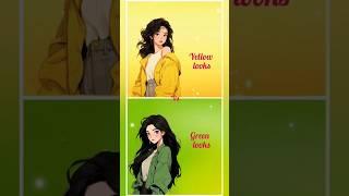 yellow look vs green look #comparision #vs