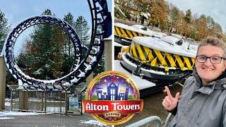 Alton Towers In The Snow & NEW TOP SPIN Ride Has Arrived!