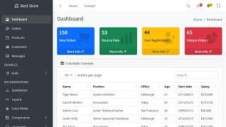 Create Admin Dashboard using HTML and Bootstrap | Sidebar | Vertical Navigation Bar