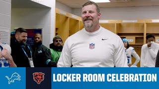 Lions at Bears postgame locker room celebration