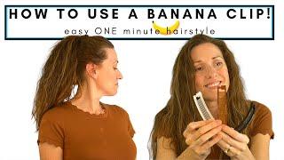 How to Use a $1 Banana Clip!  Easy 1 Minute Ponytail Hairstyle!