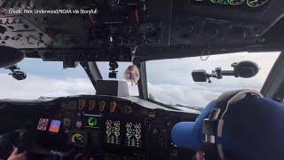 Hurricane Hunters capture video from inside Hurricane Helene's eye