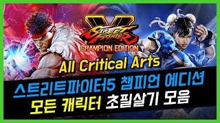 스트리트파이터5 챔피언 에디션 모든 챔피언 초필살기(크리티컬아츠) 모음 ( SF5 CE All Character Critical Arts )