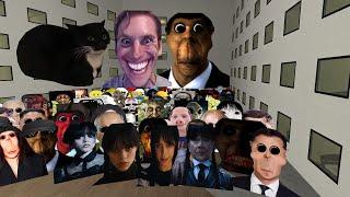 Nico's Nextbots Update Vs Maxwe;; Cat, Jerma Nextbot and Obunga Family in Backrooms Gmod !!!