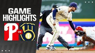 Phillies vs. Brewers Game Highlights (9/17/24) | MLB Highlights