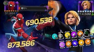 Starky Shreds Through Invisible Women's Shield Easy | MCOC Raids