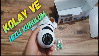 360 Ptz Ip Kamera Gece Görüş Kablosuz Akıllı Ampul Wifi Camera #kamera