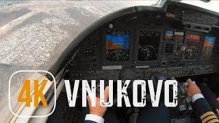 4K MANUAL Descend, Approach and Landing in VNUKOVO, Moscow, Russia