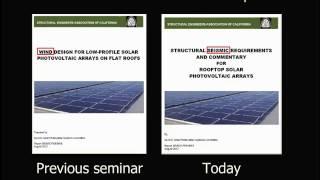 Seismic Design of Solar Arrays on Flat Roofs