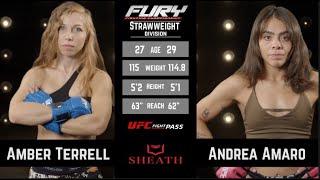 Fury 96 Prelims Amber Terrell vs Andrea Amaro