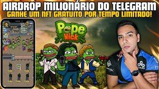 PEPE WICK | O NOVO AIRDROP MILIONÁRIO E GRATUITO DO TELEGRAM - POR TEMPO LIMITADO #airdrop #crypto