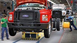 Wie sie leistungsstarke US-Ford-Super-Duty-Trucks von Grund auf bauen – Fließbandfabrik