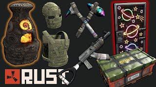 Rust Item Store Skin Previews fossil furnace forrest raiders Guns Supply box Shimmering War-Torn