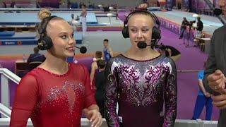 Interview Viktoria Listunova & Angelina Melnikova (SUB ENG) - Floor Final - Russian Cup 2023