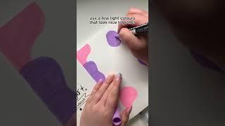cute and easy aesthetic doodle art idea for when you’re bored #shorts
